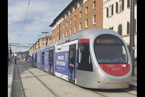Firenze tram Route T2 was inaugurated on February 11.